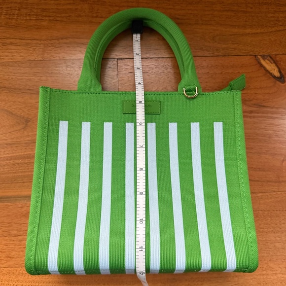 NWOT Kate Spade New York x Target Green and White Stripe Knit Crossbody Bag OS - Picture 6 of 16